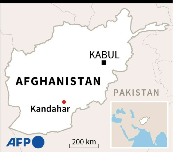 Map of Afghanistan showing location of Kandahar, where an explosion hit a Shiite mosque on Friday