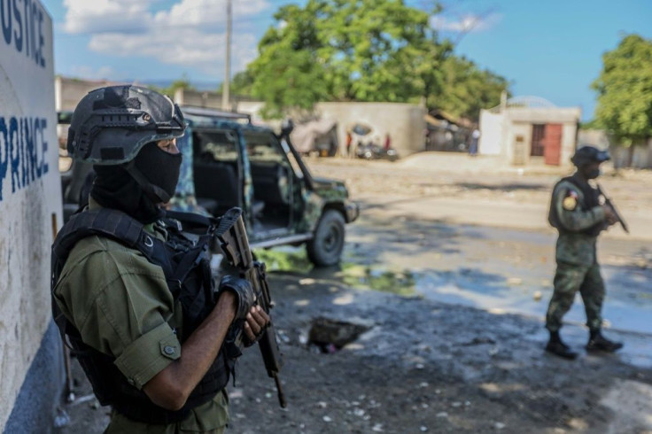 Soldiers in Haiti in October 2021