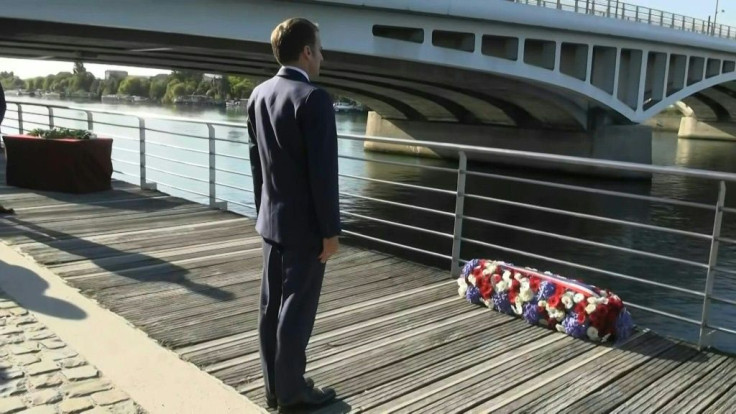 IMAGES French President Emmanuel Macron takes part in commemorations of the massacre by Paris police of protesters at a rally 60 years ago against France's rule in its then-colony Algeria. In a statement from the ÃlysÃ©e Palace, the head of state condemn