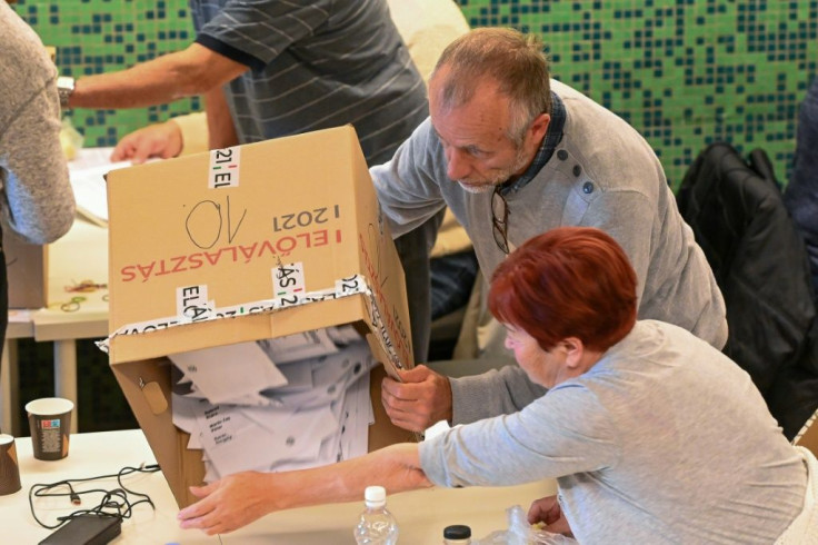 Ballot counting was already underway on Sunday afternoon in the race to challenge Viktor Orban