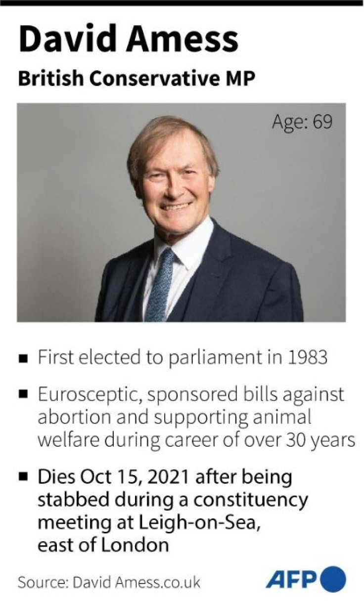 Conservative MP David Amess, who was killed in a church hall on Friday