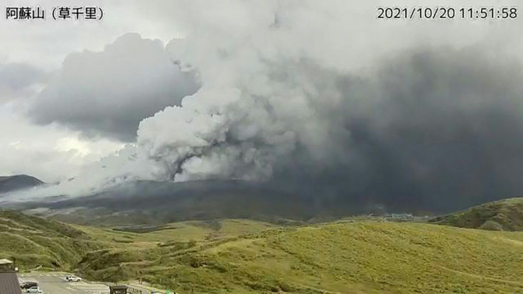 No injuries were immediately reported after the late-morning eruption of Mount Aso