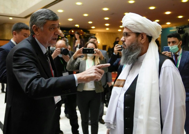 Russia hosts the Taliban for talks as the Kremlin pushes for action against Islamic State fighters which it says have massed in Afghanistan