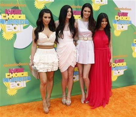 Family members Kim Kardashian, Kylie Jenner, Kendall Jenner and Kourtney Kardashian