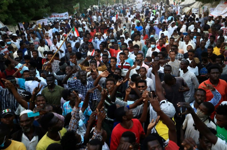 Opponents of Sudan's transitional government have been holding a sit-in outside the presidential palace in Khartoum since Saturday demanding a return to military rule