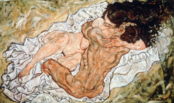 Social media censorship has also hit work by Austrian painter Egon Schiele, whose "L'Etreinte" is pictured here