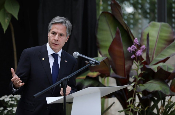 US Secretary of State Antony Blinken visits the Jose Celestino Mutis Botanical Garden in Bogota, Colombia