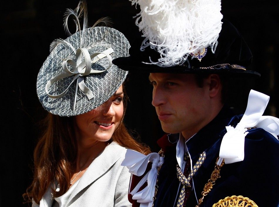 Kate and Charles sit together at the Order of the Garter Service 