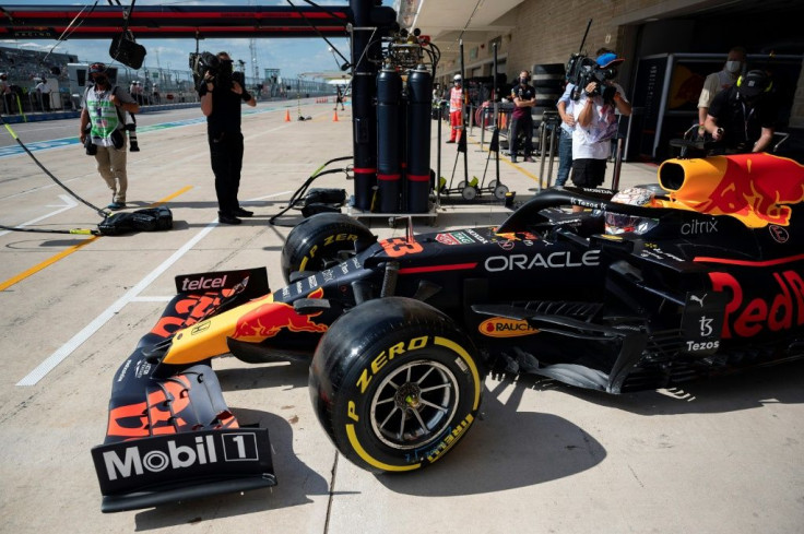Rush hour: Max Verstappen pulling out of the garage for  a fraught second practice session