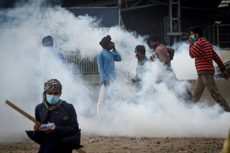 Police had used tear gas to disperse the protesters