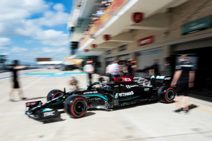 Track attack: Lewis Hamilton leaves the garage
