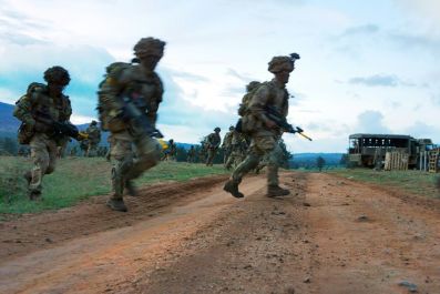 The soldier who confessed to the 2012 crime was a member of the British Army Training Kenya, similar to the soldiers pictured during training in March 2018