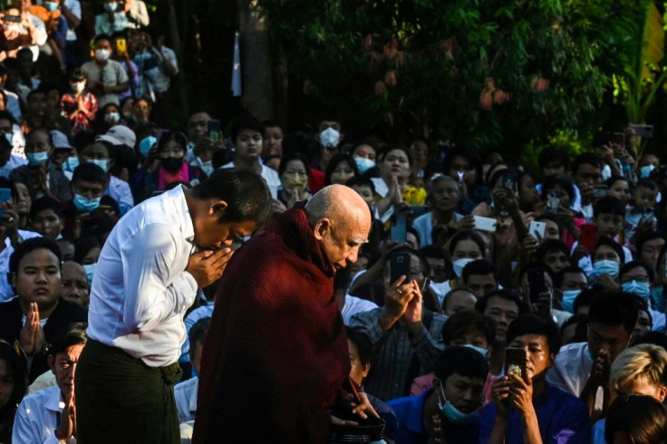 Buddhist monk Myaing Sayadaw has become an unwitting embodiment of hope and solace for thousands in coup-wracked Myanmar