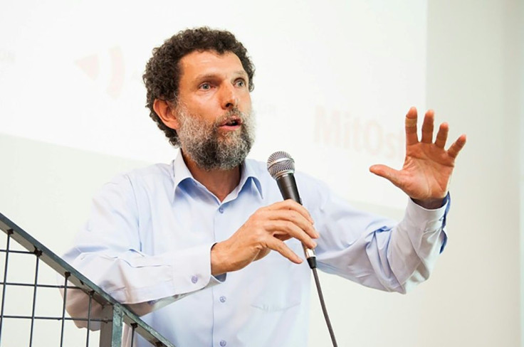 Jailed philanthropist Osman Kavala, pictured, is at the centre of the current row between Turkey and the West