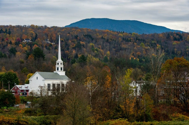 A view of downtown Stowe, Vermont on October 21, 2021