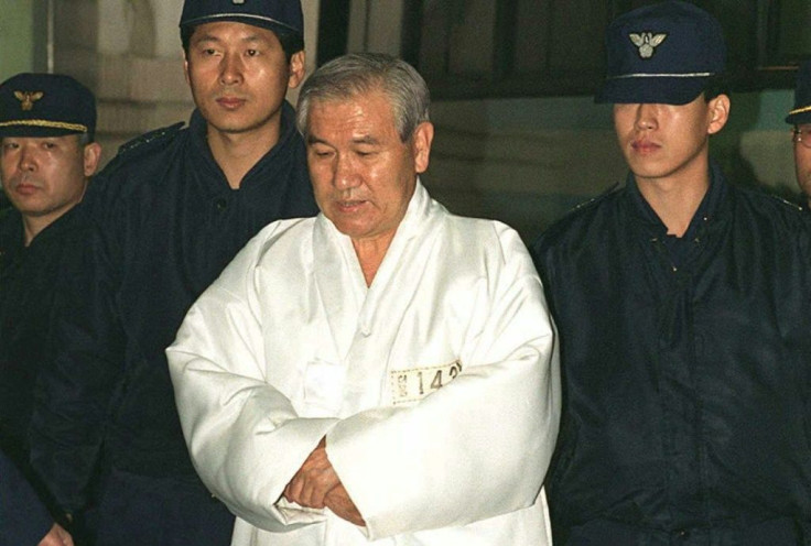 Former South Korean president and general Roh Tae-woo (C) was instrumental in crushing the Gwangju Uprising at a cost of hundreds of lives