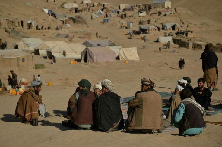 Many sought shelter in the temporary camp during fierce fighting as the Taliban clawed back control of Afghanistan from the US-backed government