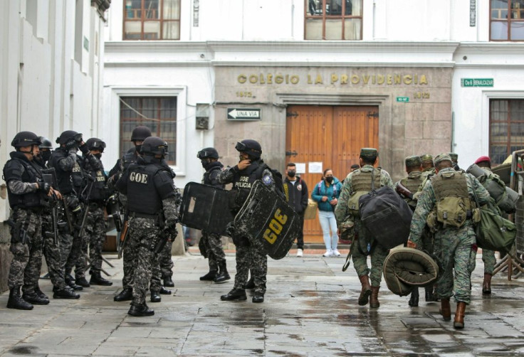 Police and soldiers were deployed ahead of the planned protest