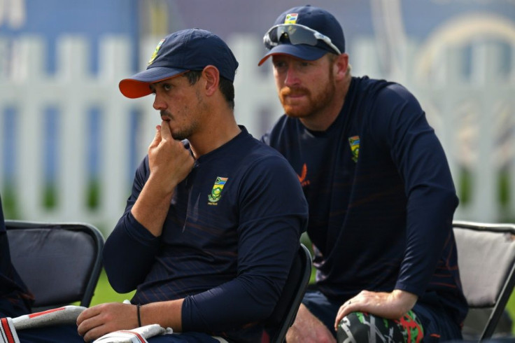 Out for 'personal reasons': South Africa's Quinton De Kock (left)