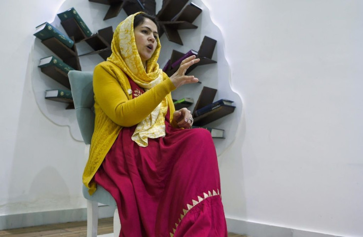 Former Afghan MP and negotiator Fawzia Koofi, seen here in 2019, has voiced anger at the lack of women in foreign delegations meeting the Taliban in Kabul