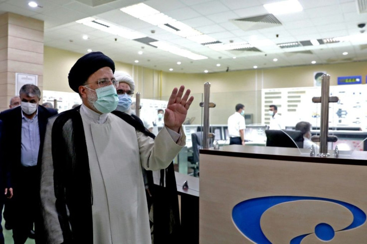 Iranian President Ebrahim Raisi visits the Bushehr Nuclear Power Plant on October 8, 2021