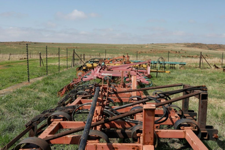 Bester's tillers are lying unused -- regenerative farming entails turning over the soil as little as possible