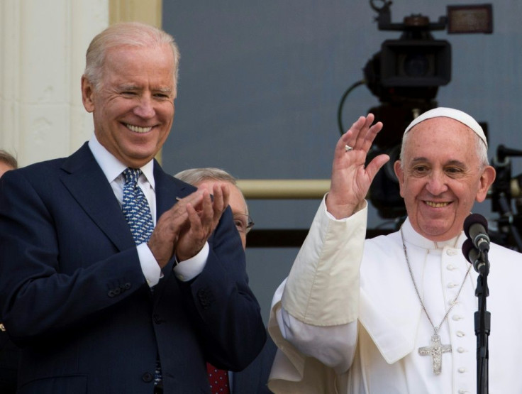 US President Joe Biden (L) is to have an audience with Pope Francis during the G20 summit