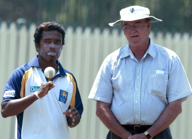 Former Australian spin-bowler Ashley Mallett, pictured here with Sri Lanka's Malinga Bandara in 2006, coached many young spinners after his playing career ended