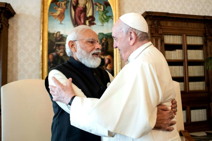Pope Francis and Indian Prime Minister Narendra Modi met at the Vatican for far longer than the 20 minutes scheduled.