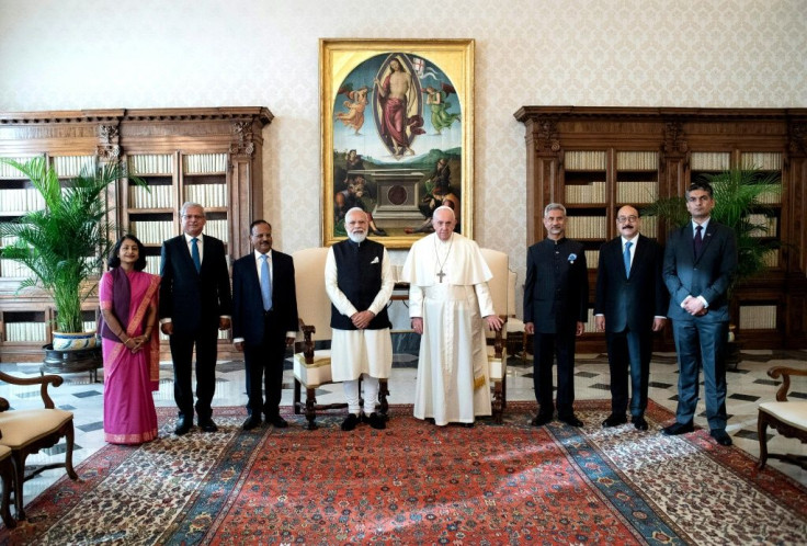 Saturday's Vatican visit was Pope Francis and Indian Prime Minister Modi's first meeting.