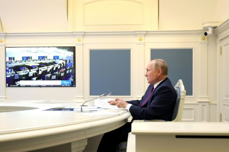 Russian President Vladimir Putin participated via video link
