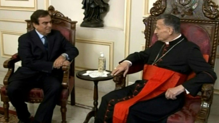 IMAGES Lebanon's Information Minister George Kordahi meets with the Maronite Patriarch Beshara Rai in Bkerke, north of the capital Beirut, amid a diplomatic dispute and calls for Kordahi to resign following his criticism of the Riyadh-led military interve