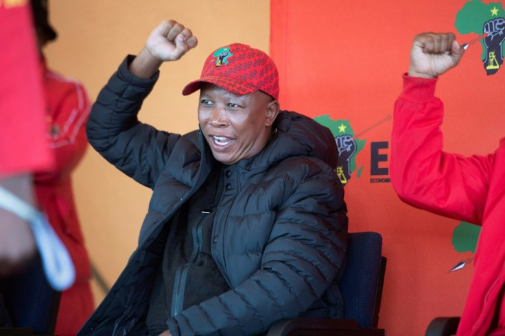 The EFF, whose leader Julius Malema is shown here, is the ANC's rival on the left