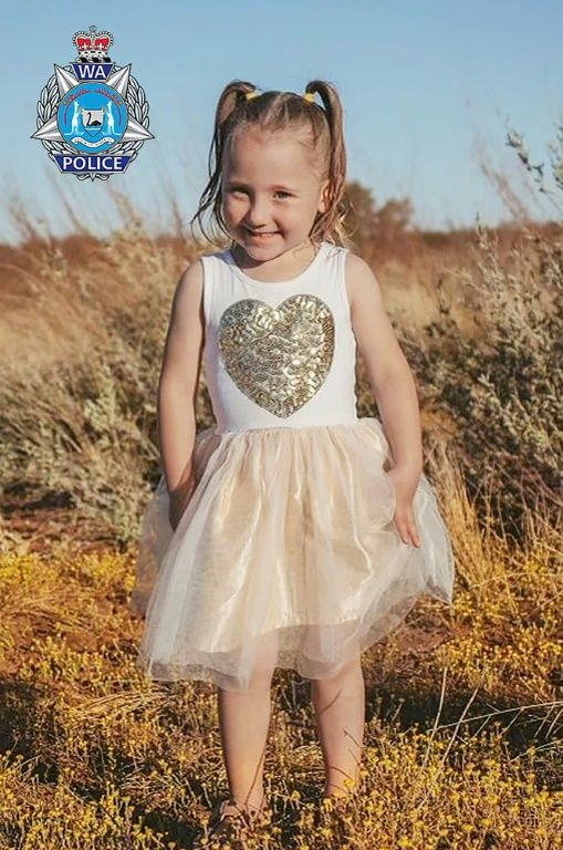 An undated handout photo received on October 21, 2021 from the Western Australian Police Force shows four-year-old Cleo Smith, who disappeared from her family's tent in Western Australia during the early hours of October 16, 2021