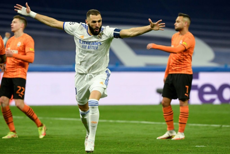 Karim Benzema scored twice for Real Madrid, including his club's 1000th European Cup goal