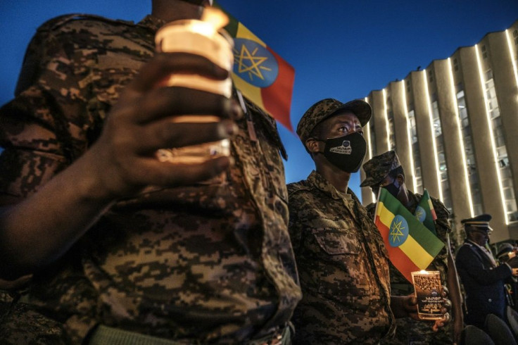 Ethiopian troops took part on Thursday in a candlelit memorial service for victims of the conflict, organized by the city administration of Addis Ababa