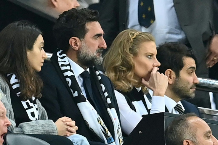 Newcastle United's Saudi Arabian chairman Yasir Al-Rumayyan (centre) watched a 3-2 home defeat to Tottenham last month