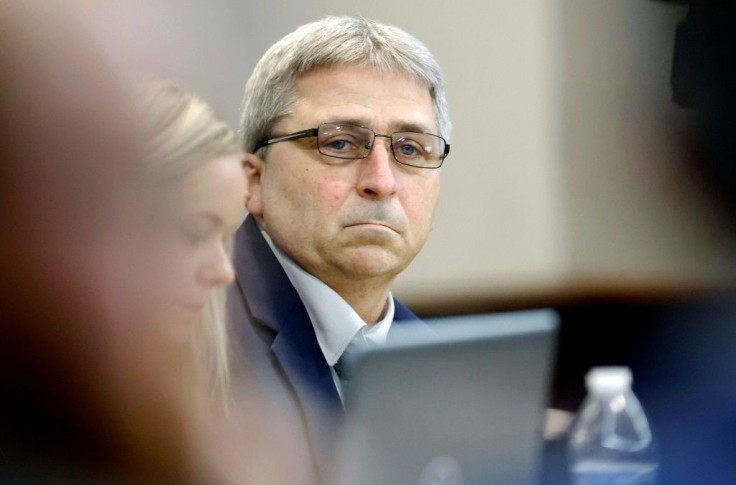 William "Roddie" Bryan listens to opening arguments at his trial for the murder of Black jogger Ahmaud Arbery in Brunswick, Georgia