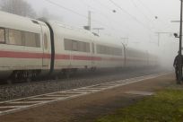 The ICE high-speed train was halted in the station of Seubersdorf