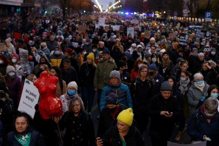 Women's rights groups said they organised  demonstrations in around 70 other Polish towns and cities