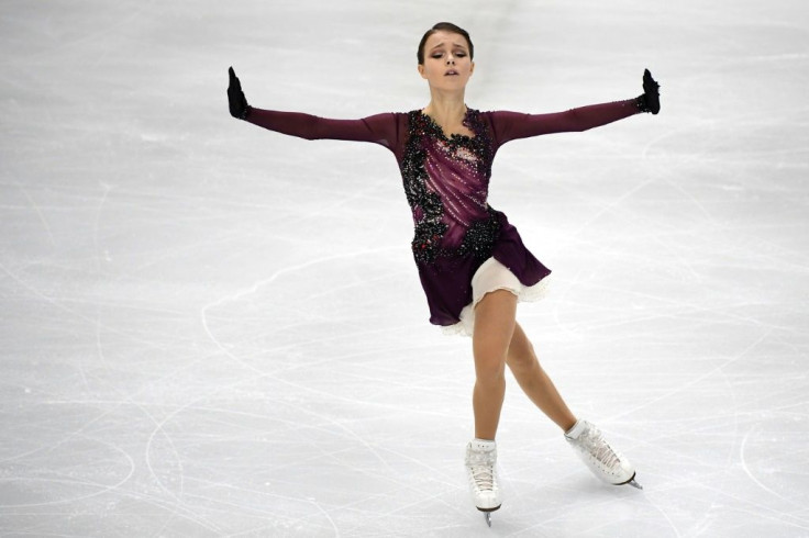 Title winner: Russia's Anna Shcherbakova performs during the free skate