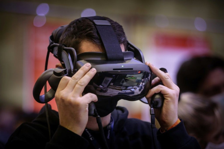 VR goggles were among the technological offerings getting an outing at the Web Summit in Lisbon