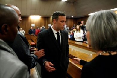 Paralympian athlete Oscar Pistorius, seen following his sentencing, became eligible for parole in July after serving half his 13-year term
