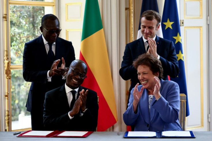 Benin President Patrice Talon and Culture Minister Jean-Michel Abimbola travelled to Paris to bring home the artefacts that were snatched by French forces 130 years ago