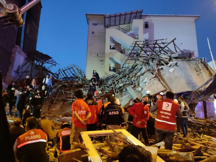 There were conflicting reports about how many people were trapped under the debris