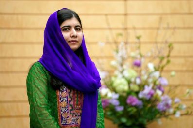 Nobel Peace Prize laureate Malala Yousafzai was shot in the head by the Pakistani Taliban for campaigning for girls' education when she was 15