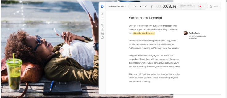 Descript's speech to text and collaborative features