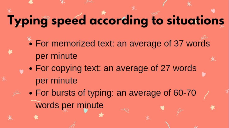 Typing speed statistics