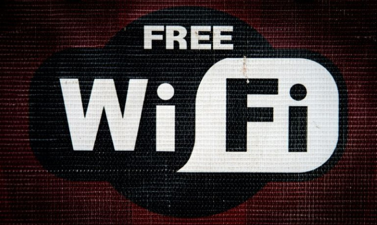 Photo of a "Free WiFi" zone sign in Mexico City