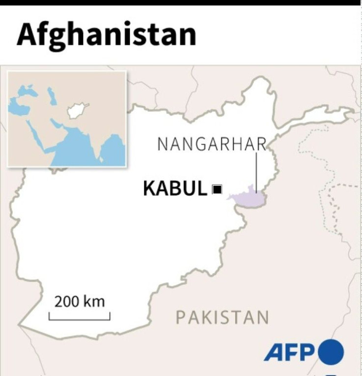 Map of Afghanistan locating Nangarhar province.